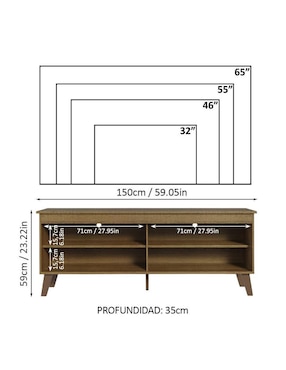 Mueble de tv armable Madesa de MDP