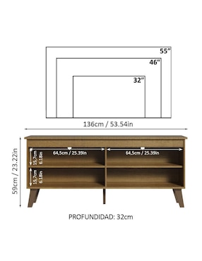 Mueble de tv armable Madesa de MDP