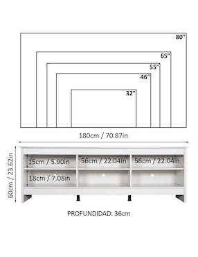 Mueble de tv armable Madesa