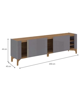 Mueble de tv armable Betim Loomber de madera
