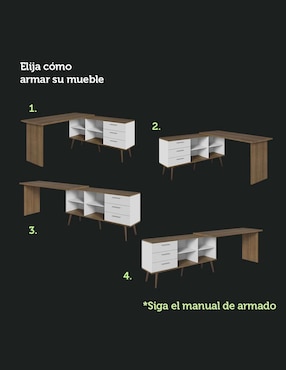 Escritorio armable Lisboa Madesa de MDP