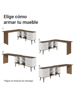 Escritorio armable Lisboa Madesa