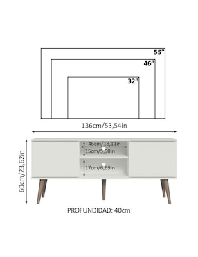 Mueble de tv armable Madesa de MDP