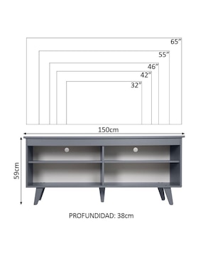 Mueble de tv armable Madesa de MDP
