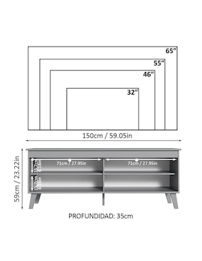 Mueble de tv armable Madesa de MDP