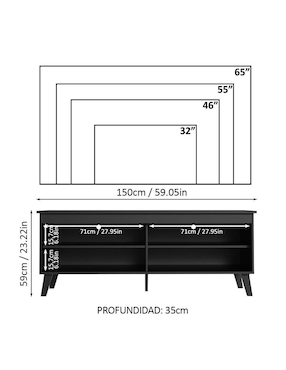 Mueble de tv armable Madesa de MDP