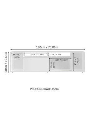 Mueble de tv armable Madesa de MDP