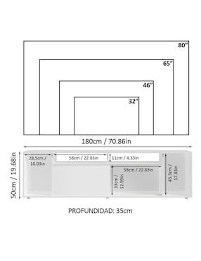 Mueble de tv armable Madesa de MDP