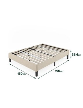 Base para cama armable Curtis Zinus de aglomerado