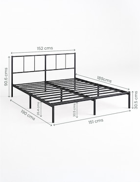 Base para cama armable Florence Zinus de acero inoxidable