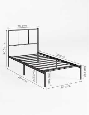 Base para cama armable Florence Zinus de acero inoxidable