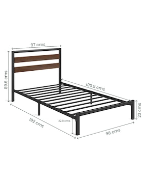 Base para cama armable Shen Zinus de acero inoxidable