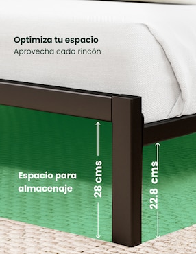 Base para cama armable Shen Zinus de acero inoxidable