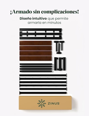Base para cama armable Shen Zinus de acero inoxidable