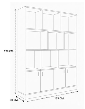 Librero armable Muebles Hogare de melamina