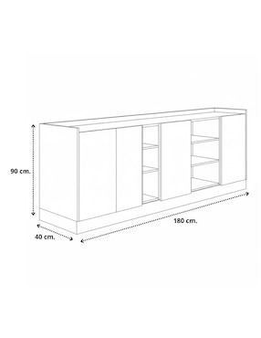 Mueble de TV armable Muebles Hogare de melamina