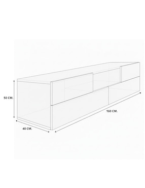 Mueble flotante para TV armable Muebles Hogare de melamina