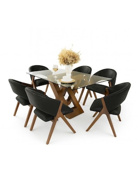 Comedor Brisa Cast Store para 6 personas de cristal templado