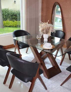 Comedor Brisa Cast Store para 6 personas de cristal templado