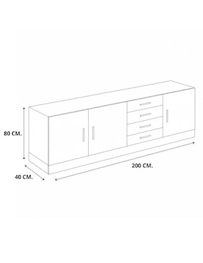 Mueble de TV armable Muebles Hogare de melamina