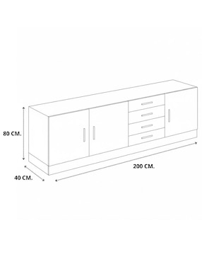 Mueble de TV armable Muebles Hogare de melamina