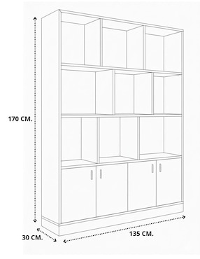 Librero armable Muebles Hogare de melamina