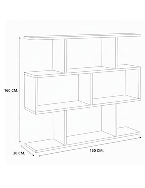 Librero armable Muebles Hogare de melamina