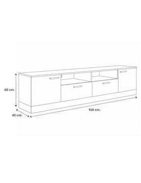 Mueble de TV armable Muebles Hogare de melamina