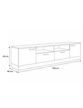 Mueble de TV armable Muebles Hogare de melamina