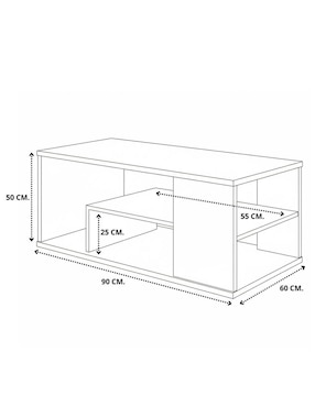 Mesa de centro armable Muebles Hogare de melamina