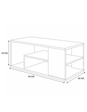 Mesa de centro armable Muebles Hogare de melamina