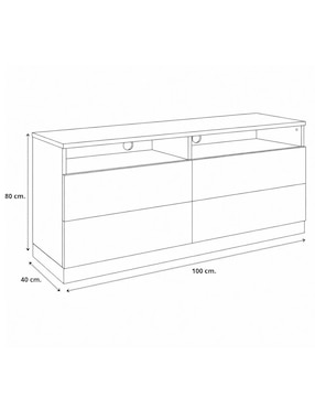 Mueble de TV armable Muebles Hogare de melamina