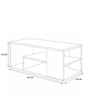 Mesa de centro armable Muebles Hogare de melamina
