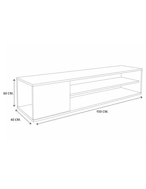 Mueble flotante para TV armable Muebles Hogare de melamina