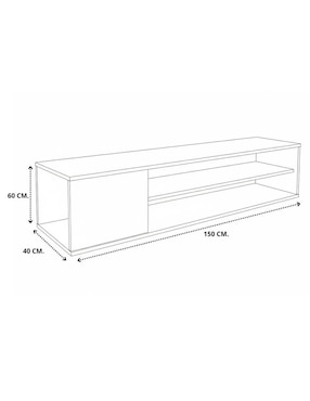 Mueble flotante para TV armable Muebles Hogare de melamina