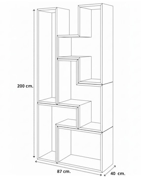 Librero armable Muebles Hogare de melamina
