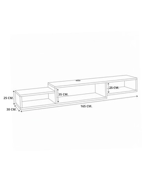 Mueble flotante para TV armable Muebles Hogare de melamina