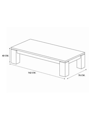 Mesa de centro armable Muebles Hogare de madera pino