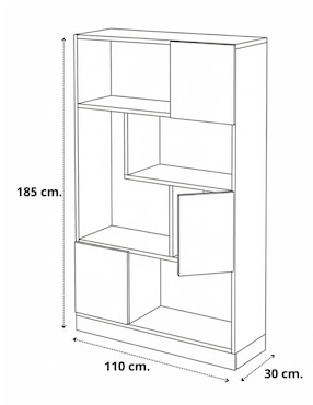 Librero armable Muebles Hogare de melamina