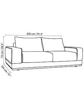 Love seat Liz Carbajal de lino