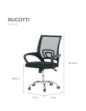 Silla de escritorio Rucoti Drucken de Mesh