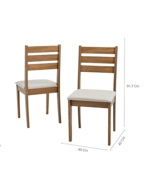 Set de sillas 4 piezas Loomber de MDF