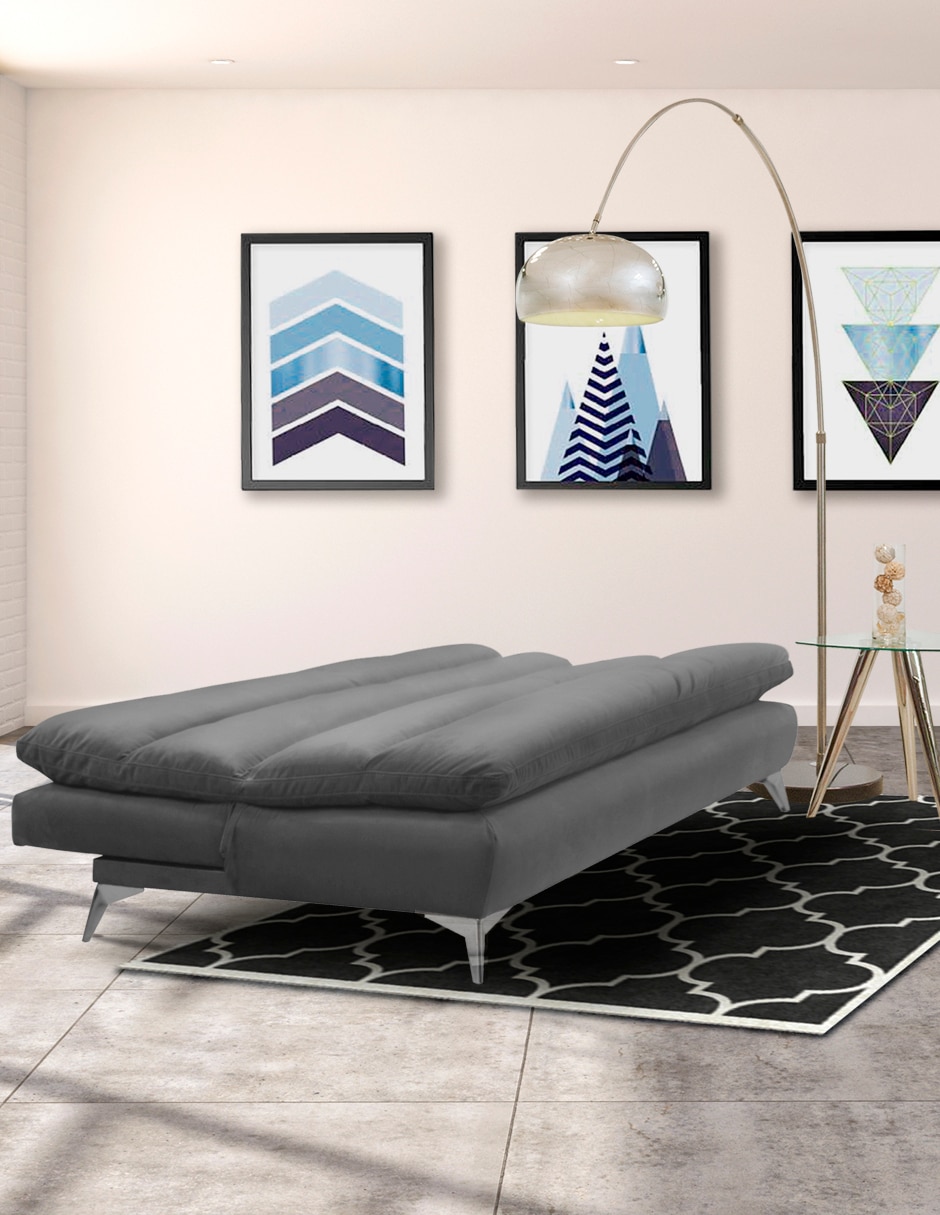 SOFÁ CAMA LOFT MICROFIBRA, GRIS