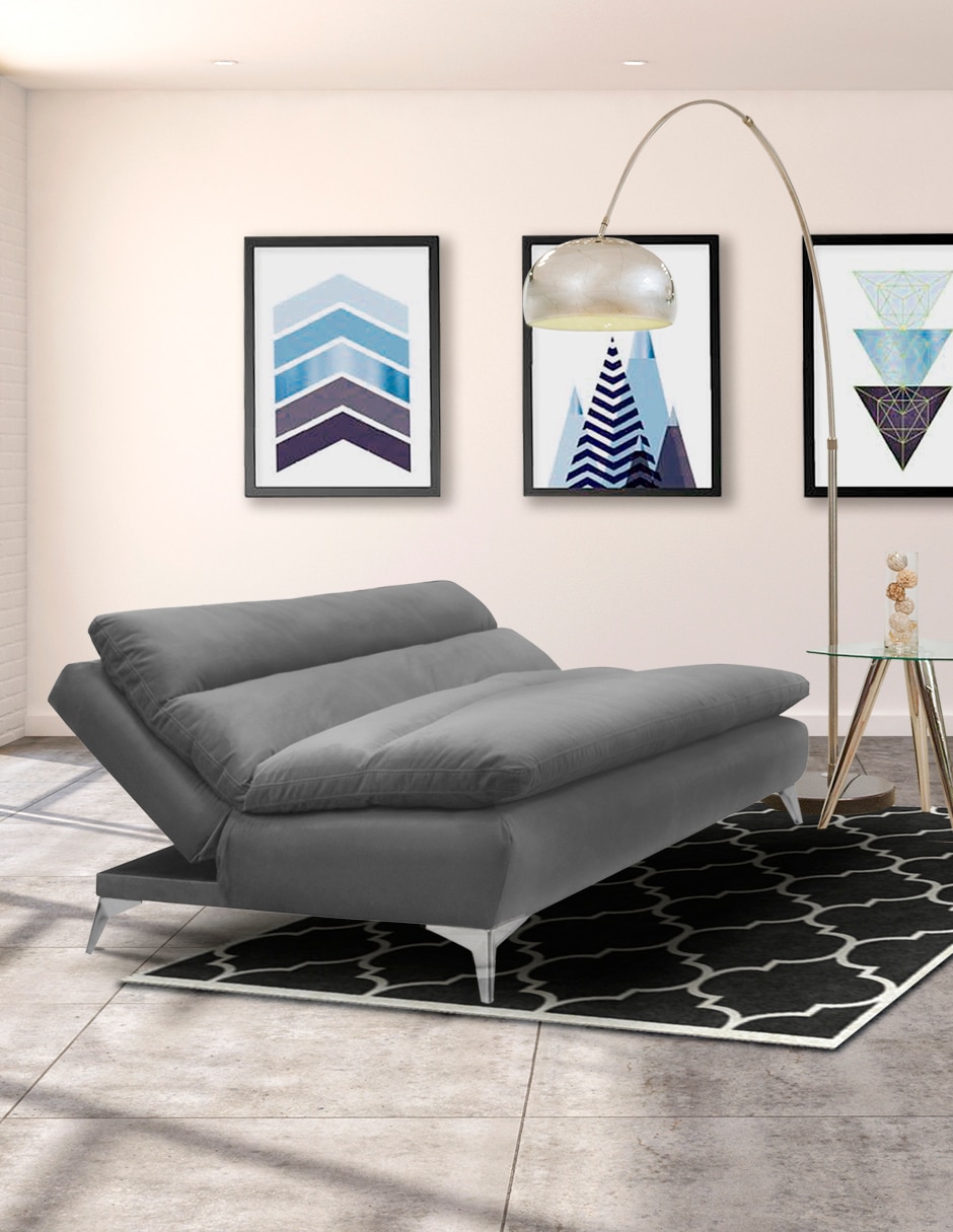 SOFÁ CAMA LOFT MICROFIBRA, GRIS