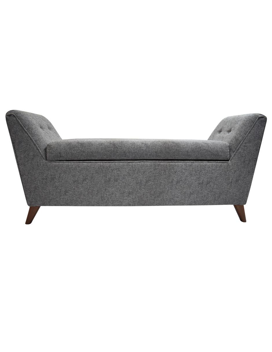 PIE DE CAMA BRISTOL POLI, GRIS OBSCURO