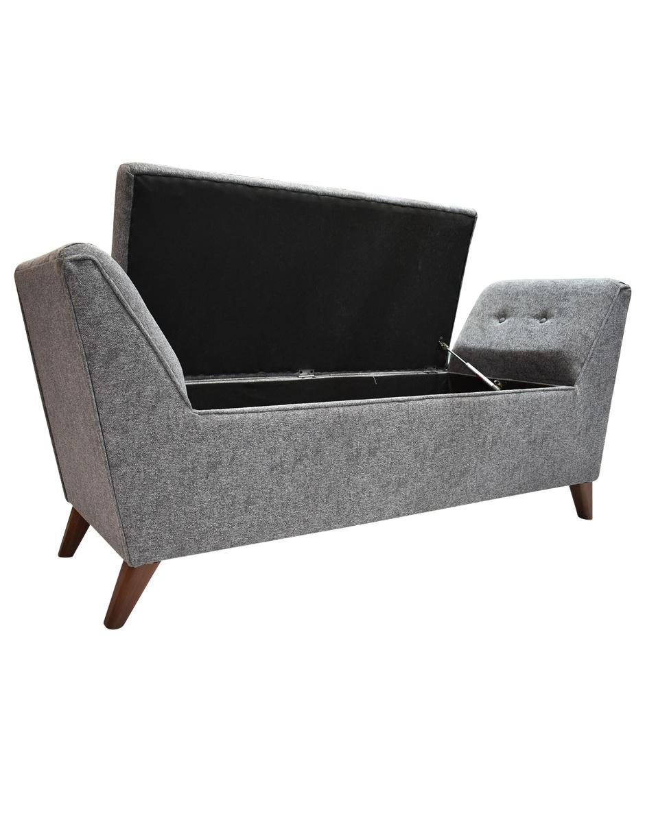 PIE DE CAMA BRISTOL POLI, GRIS OBSCURO