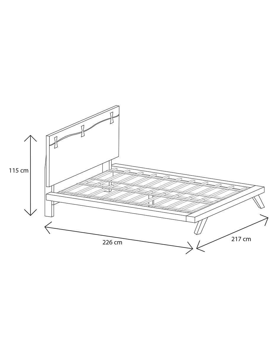 Cama Acasia Grove de madera acacia king size 10