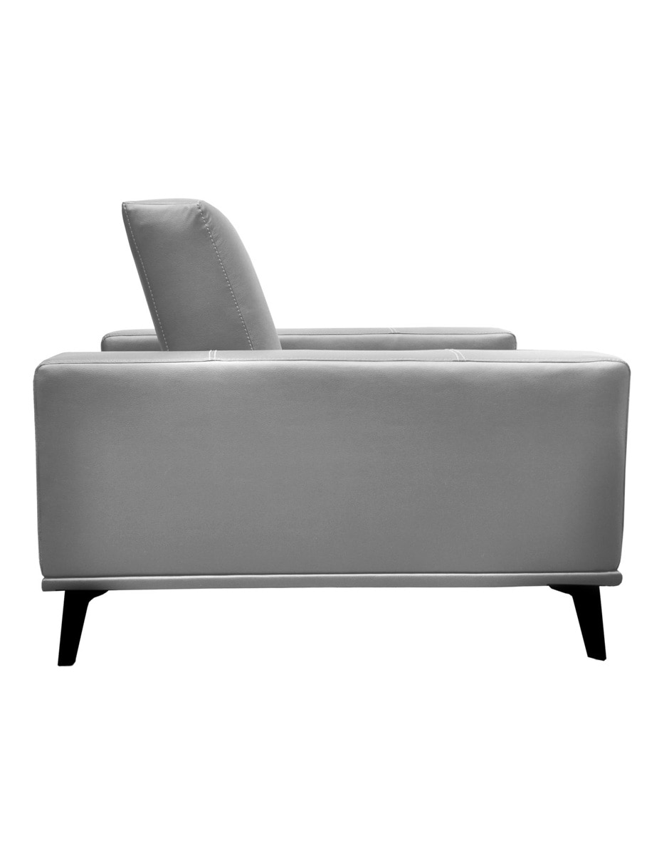 SILLÓN BAGATTI PIEL/VINIL, GRIS