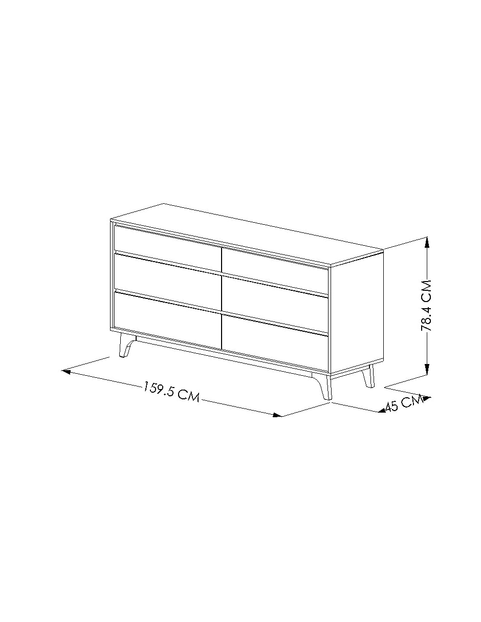 Cómoda mezzo de madera álamo 9