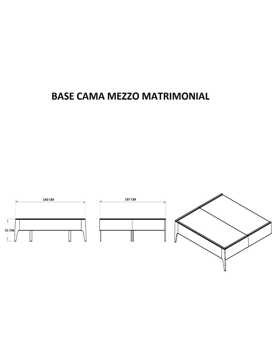 Base para cama Mezzo de madera álamo 5